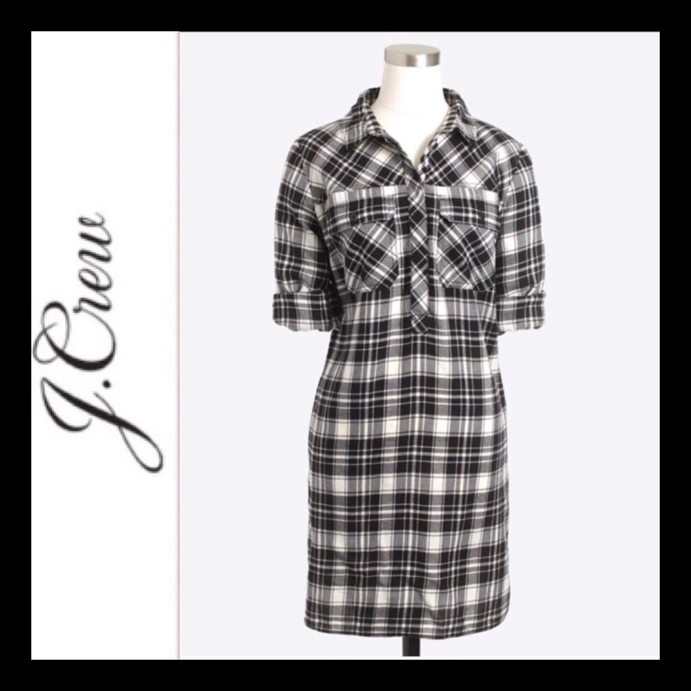 J. Crew Flannel Shirt Dress